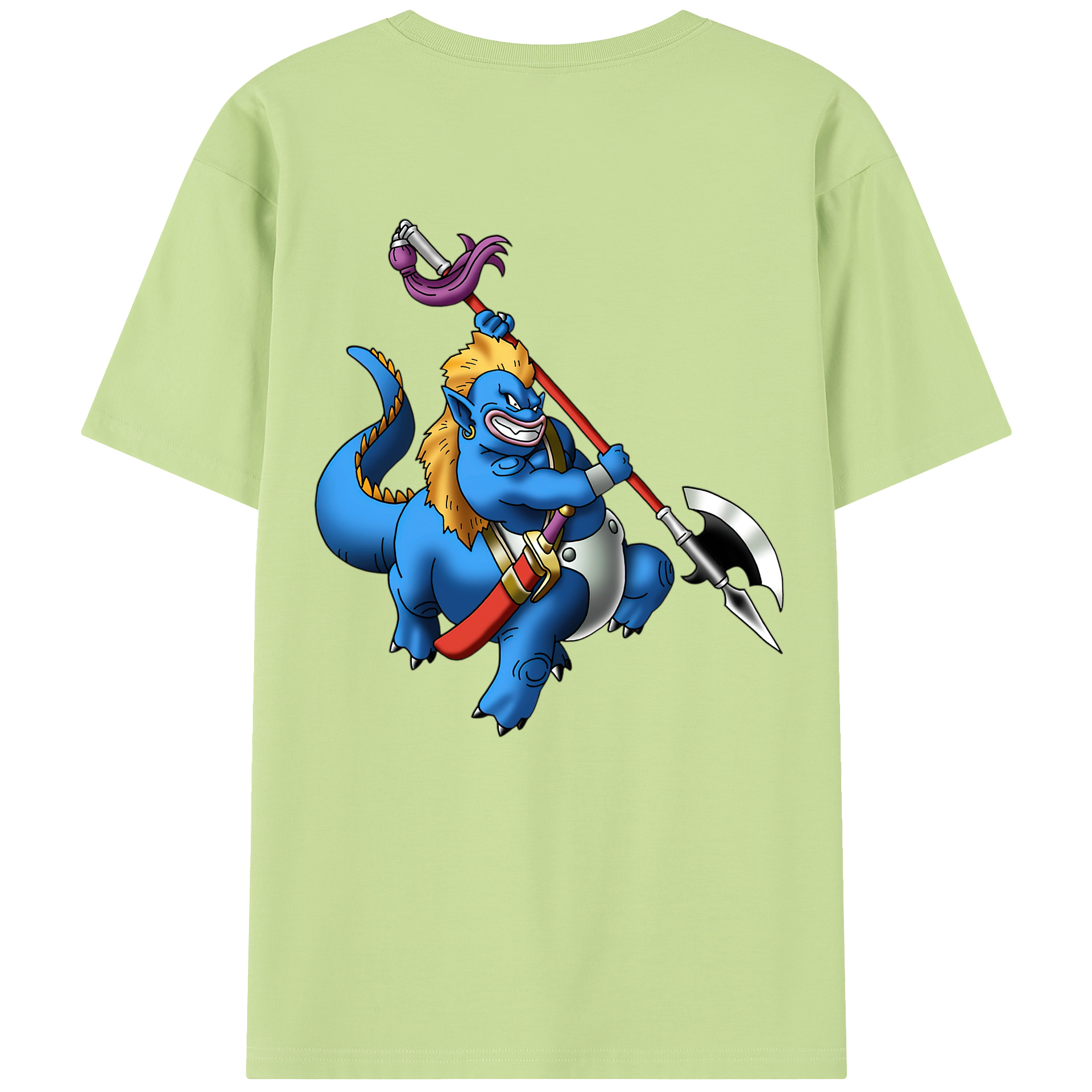 （画像用） ドラゴンクエスト Doragon Kuesuto Dragon Quest 綿100％半袖Tシャツ（背面プリント）